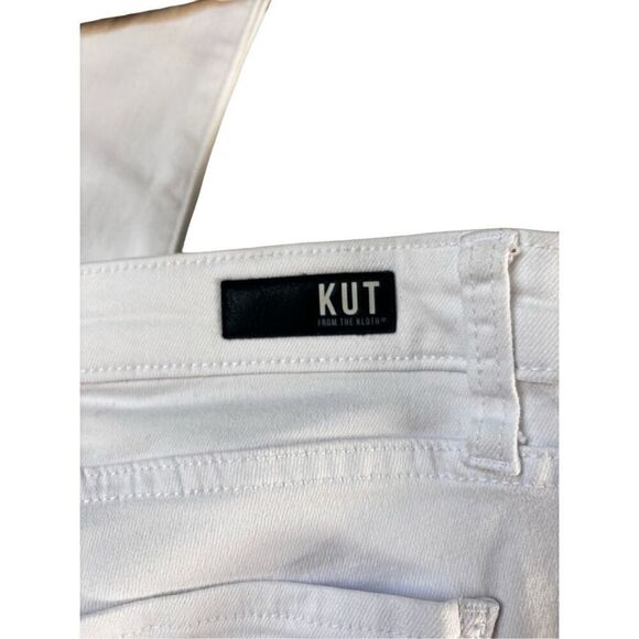 Kut from the kloth white raw hem ankle jean size 4 - Picture 6 of 10